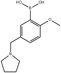 2-Methoxy-5-pyrrolidin-1-ylmethyl-phenylboronic acid Structure