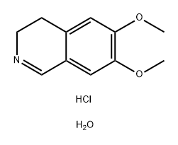 6,7-二甲氧基-3,4-二氢异喹啉盐酸盐水合物, 133348-02-4, 结构式