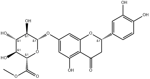 Eriodictyol 7-O-methylglucuronide Structure