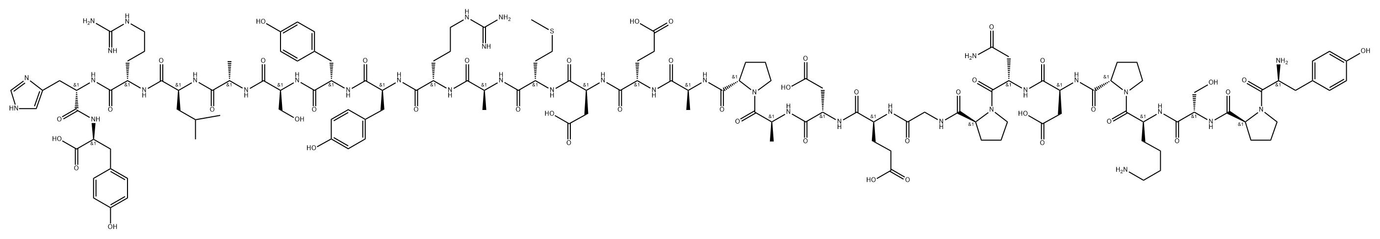 neuropeptide Y (1-27) 化学構造式