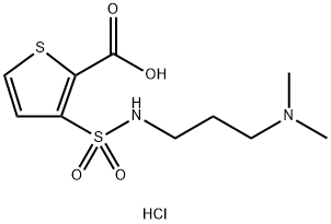 3-{[3-(二甲氨基)丙基]氨磺酰基}噻吩-2-羧酸盐酸盐, 1333731-60-4, 结构式