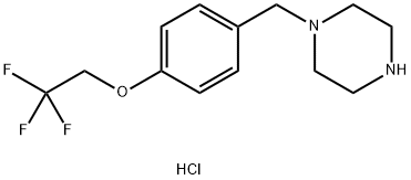 1-{[4-(2,2,2-三氟乙氧基)苯基]甲基}哌嗪二盐酸盐 结构式
