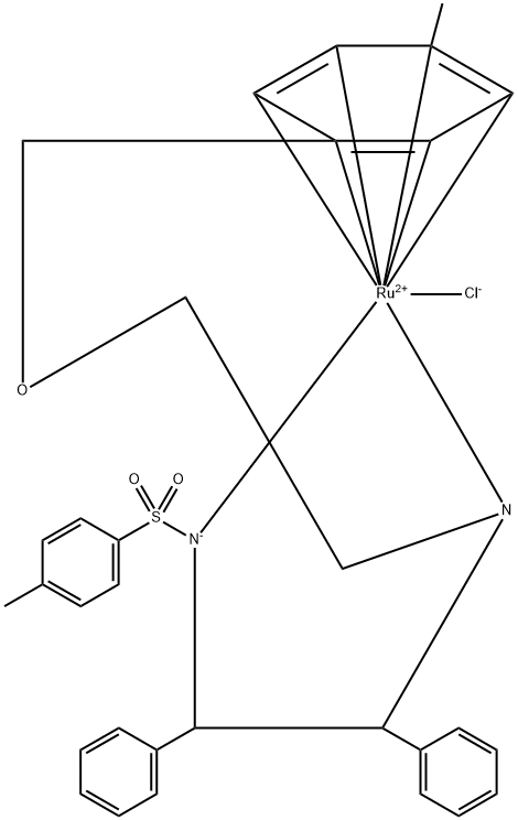 N-[(1R,2R)-1,2-Diphenyl-2-(2-(4-Methylbenzyloxy)ethylaMino)-ethyl]-4-Methylbenzene sulfonaMide(chloro)rutheniuM(II) (R,R)-Ts-DENEB 1333981-84-2 Struktur