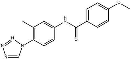 4-methoxy-N-(3-methyl-4-(1H-tetrazol-1-yl)phenyl)benzamide4-methoxy-N-(3-methyl-4-(1H-tetrazole-1-yl)phenyl)benzamide,1333994-50-5,结构式