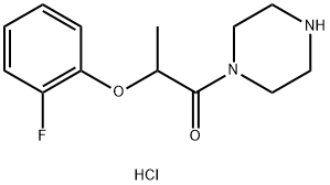 2-(2-fluorophenoxy)-1-(piperazin-1-yl)propan-1-one hydrochloride Structure