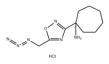 1-[5-(azidomethyl)-1,2,4-oxadiazol-3-yl]cycloheptan-1-amine hydrochloride Struktur