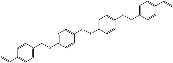 Bis[4-[(4-ethenylphenyl)methoxy]phenyl] disulfide 化学構造式