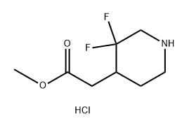 methyl 2-(3,3-difluoropiperidin-4-yl)acetate hydrochloride Struktur