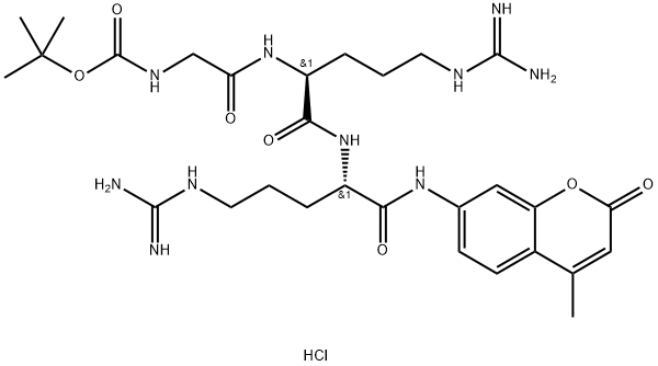 N-tert-BOC-Gly-Arg-Arg 7-amido-4-methylcoumarin HCl,133448-24-5,结构式