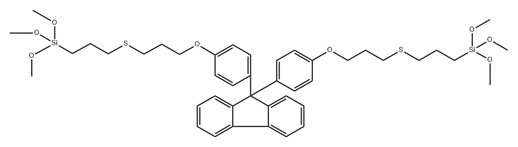 9,9-Bis[4-[3-[[3-(trimethoxysilyl)propyl]thio]propoxy]phenyl]-9H-fluorene Structure