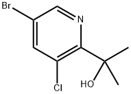 2-Pyridinemethanol, 5-bromo-3-chloro-α,α-dimethyl- Structure