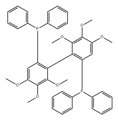 (R)-(4,4',5,5',6,6'-Hexamethoxybiphenyl-2,2'-diyl)bis(diphenylphosphine) Struktur