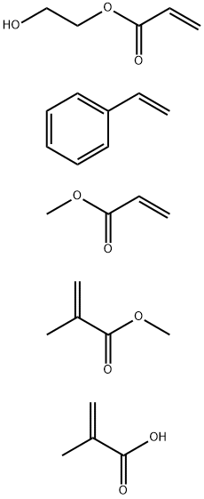 2-Propenoic acid, 2-methyl-, polymer with ethenylbenzene, 2-hydroxyethyl 2-propenoate, methyl 2-methyl-2-propenoate and methyl 2-propenoate 结构式