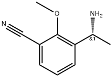 (R)-3-(1-氨基乙基)-2-甲氧基苯甲腈, 1336128-81-4, 结构式