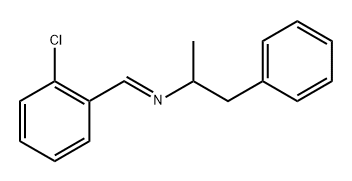 rac-N-(o-Chlorobenzylidene)-α-methyl-phenethylamine Structure