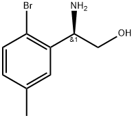 (2R)-2-amino-2-(2-bromo-5-methylphenyl)ethan-1-ol 化学構造式