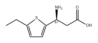 2-Thiophenepropanoic acid, β-amino-5-ethyl-, (βS)- 化学構造式