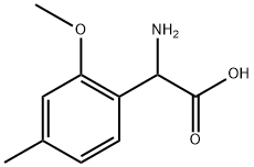 2-amino-2-(2-methoxy-4-methylphenyl)acetic acid 化学構造式