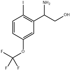 2-amino-2-[2-iodo-5-(trifluoromethoxy)phenyl]ethanol,1337275-90-7,结构式