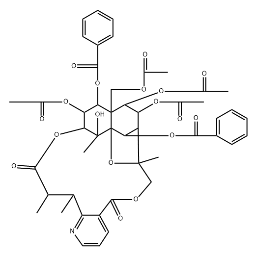 6-benzoyl-6-deacetylmayteine Struktur
