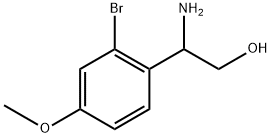 2-amino-2-(2-bromo-4-methoxyphenyl)ethan-1-ol 结构式