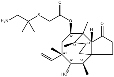 14-O-[(1-AMino-2-Methylpropan-2-yl)thioacetyl]Mutilin Struktur