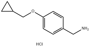 (4-(Cyclopropylmethoxy)phenyl)methanamine hydrochloride Structure