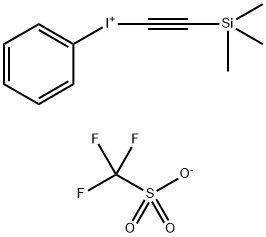 Phenyl((trimethylsilyl)ethynyl)iodonium trifluoromethanesulfonate 化学構造式