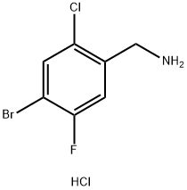 Benzenemethanamine, 4-bromo-2-chloro-5-fluoro-, hydrochloride (1:1) 化学構造式