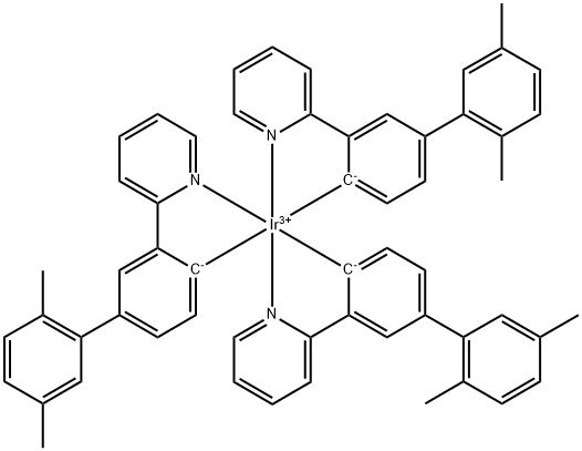 fac -Tris(2-(3-p -xylyl)phenyl)pyridine iridium(III) Structure