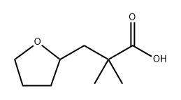 2,2-dimethyl-3-(oxolan-2-yl)propanoic acid Struktur
