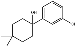 1-(3-chlorophenyl)-4,4-dimethylcyclohexanol Structure