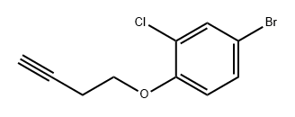 4-bromo-1-(but-3-yn-1-yloxy)-2-chlorobenzene Structure