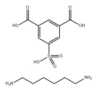 1,3-Benzenedicarboxylic acid, 5-sulfo-, sodium salt, compd. with 1,6-hexanediamine (1:1:) Structure