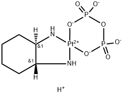 Platinate(2-), [(1R,2R)-1,2-cyclohexanediamine-κN1,κN2][diphosphato(4-)-κO,κO'']-, hydrogen (1:2), (SP-4-2)- Struktur