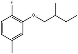 1-Fluoro-4-methyl-2-(2-methylbutoxy)benzene,1340268-63-4,结构式