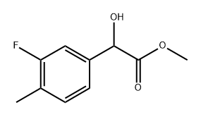 2-(3-氟-4-甲基苯基)-2-羟基乙酸甲酯 结构式