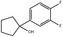 1-(3.4-二氟苯基环戊醇), 1340490-19-8, 结构式