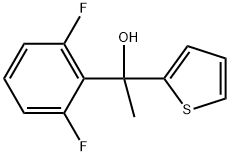 1-(2,6-difluorophenyl)-1-(thiophen-2-yl)ethanol 结构式