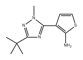 2-Thiophenamine, 3-[3-(1,1-dimethylethyl)-1-methyl-1H-1,2,4-triazol-5-yl]- Struktur