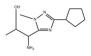 1H-1,2,4-Triazole-5-ethanol, β-amino-3-cyclopentyl-α,1-dimethyl- Struktur