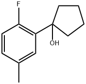 1-(2-fluoro-5-methylphenyl)cyclopentanol Structure