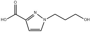 1-(3-Hydroxypropyl)-1H-pyrazole-3-carboxylic acid Struktur