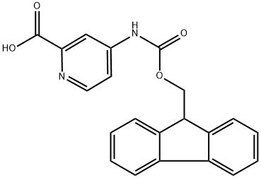 4-((((9H-芴-9-基)甲氧基)羰基)氨基)吡啶甲酸, 1342049-68-6, 结构式