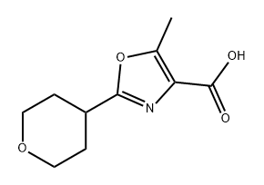 5-methyl-2-(oxan-4-yl)-1,3-oxazole-4-carboxylic
acid Structure