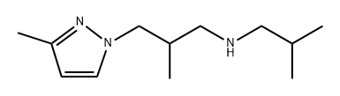 N-isobutyl-2-methyl-3-(3-methyl-1H-pyrazol-1-yl)propan-1-amine Struktur