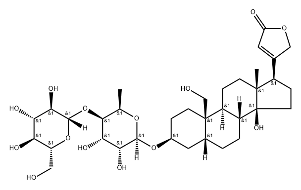 13428-83-6 3β-[6-Deoxy-4-O-(β-D-glucopyranosyl)-β-D-glucopyranosyloxy]-14,19-dihydroxy-5β-card-20(22)-enolide