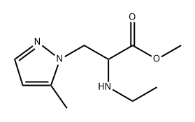 1H-Pyrazole-1-propanoic acid, α-(ethylamino)-5-methyl-, methyl ester Structure