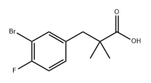 Benzenepropanoic acid, 3-bromo-4-fluoro-α,α-dimethyl- Struktur