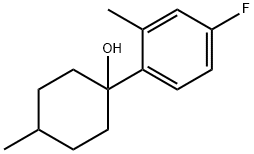 1-(4-fluoro-2-methylphenyl)-4-methylcyclohexanol 结构式